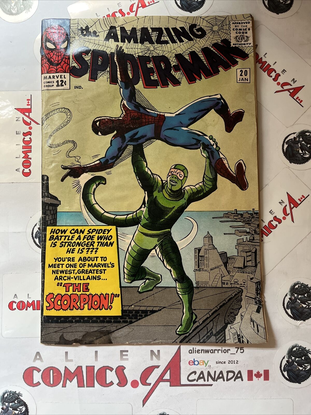 AMAZING SPIDER-MAN 20 1st app. Scorpion Marvel 1965 Compete with Pin-Up RARE
