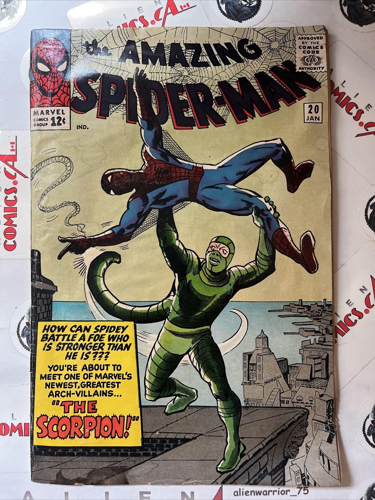 AMAZING SPIDER-MAN 20 1st app. Scorpion Marvel 1965 Compete with Pin-Up RARE