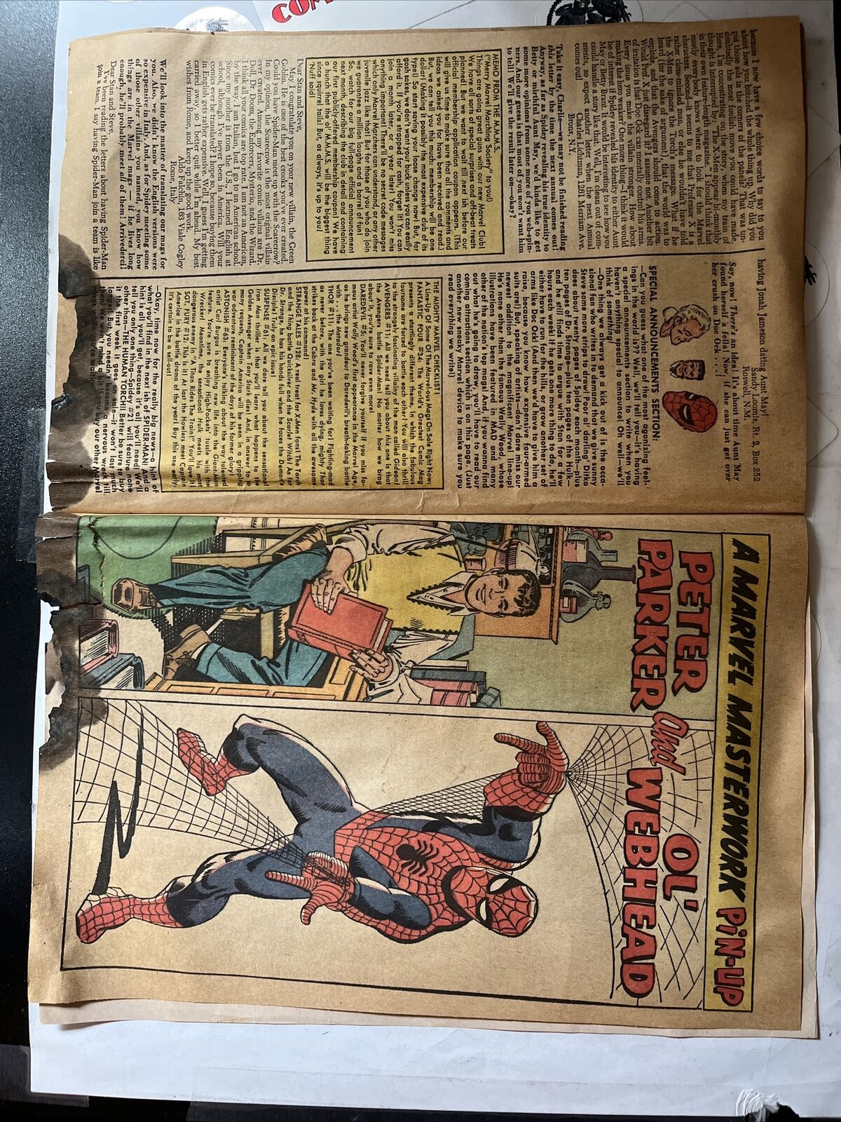 AMAZING SPIDER-MAN 20 1st app. Scorpion Marvel 1965 Compete with Pin-Up RARE