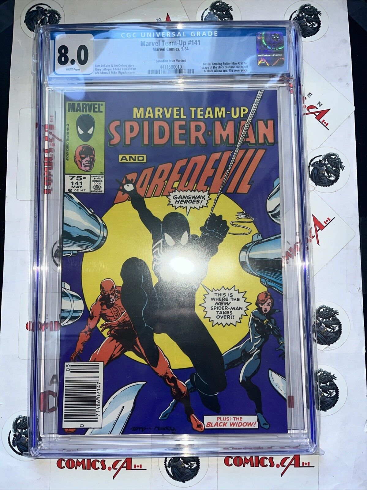 MARVEL TEAM-UP 141 Marvel Comics 75¢ Canadian Price Variant CGC 8.0 VF BIG KEY🔑
