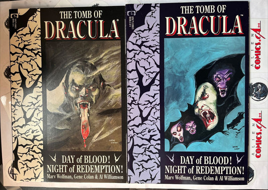 TOMB OF DRACULA: Day of Blood/Night of Redemption 1 & 2 Epic 1991 HIGH GRADE