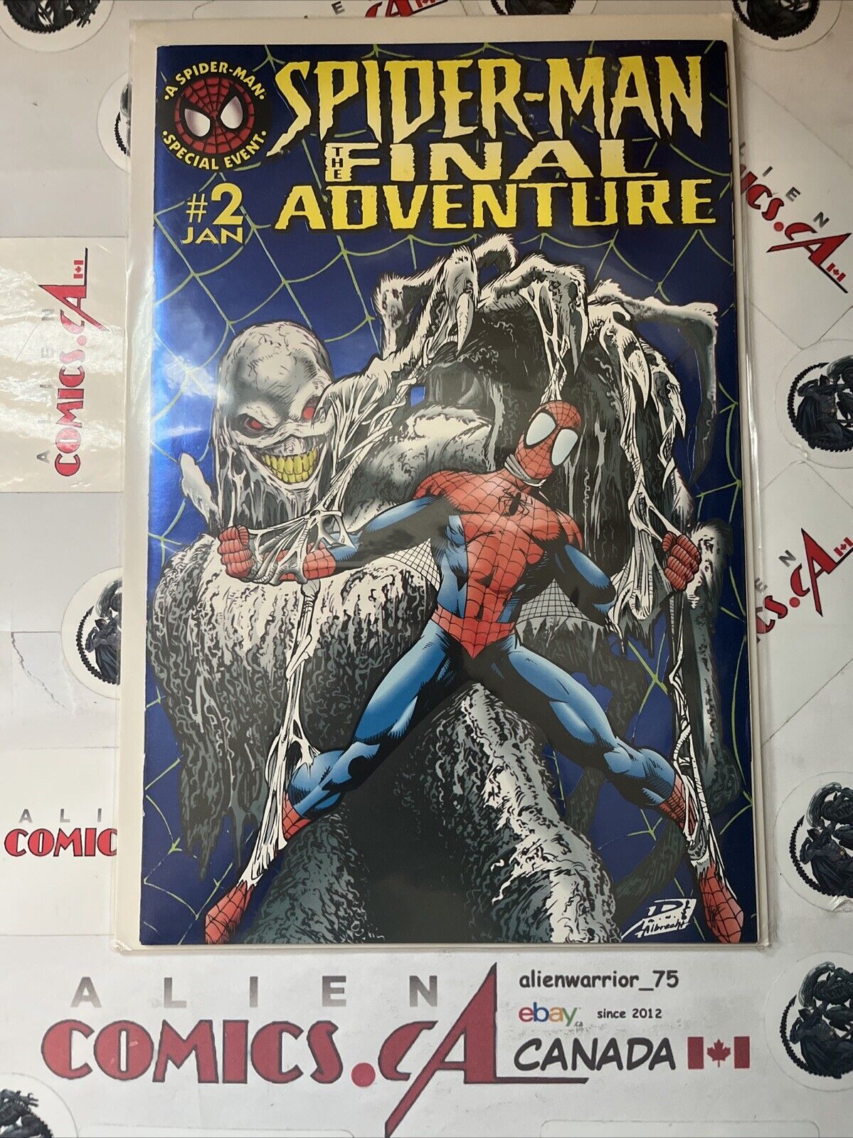 SPIDER-MAN THE FINAL ADVENTURE 2 Marvel 1996 DOUBLE COVER! Mfg. ERROR HIGH GRADE