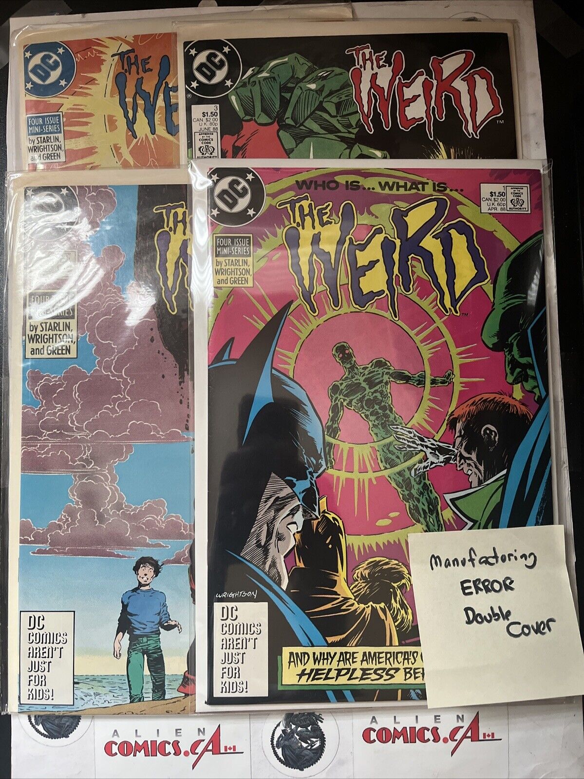 THE WEIRD 1-4 Complete Series DC 1988 DOUBLE COVER! Starlin Wrightson HIGH GRADE