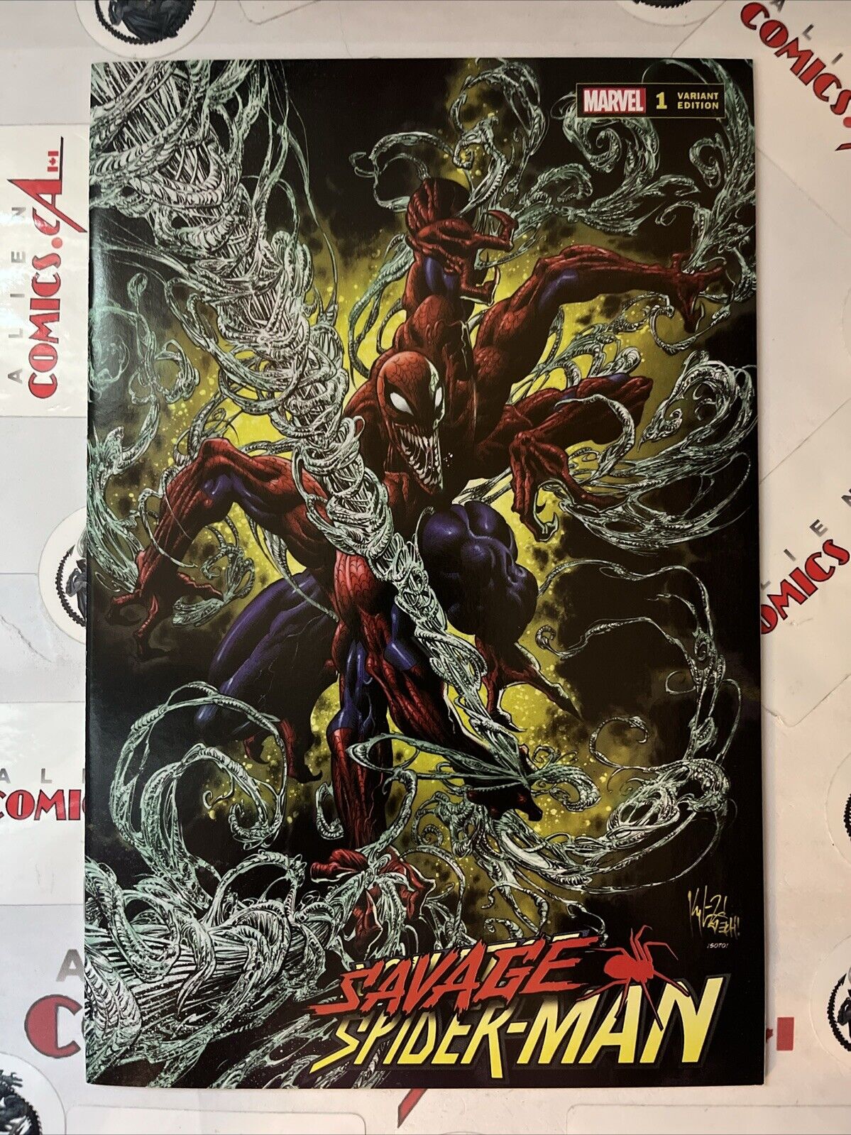 SAVAGE SPIDER-MAN 1 Comic Kingdom Exclusive Hotz Variant Ltd to 3000 HIGH GRADE