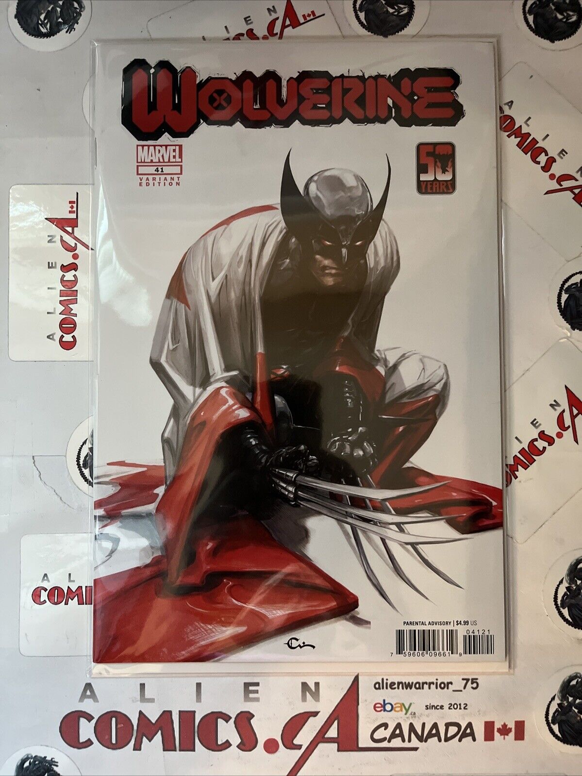 WOLVERINE 41 Clayton Crain Canada Flag π¨π¦ Variant Marvel 2024 HIGH GRADE
