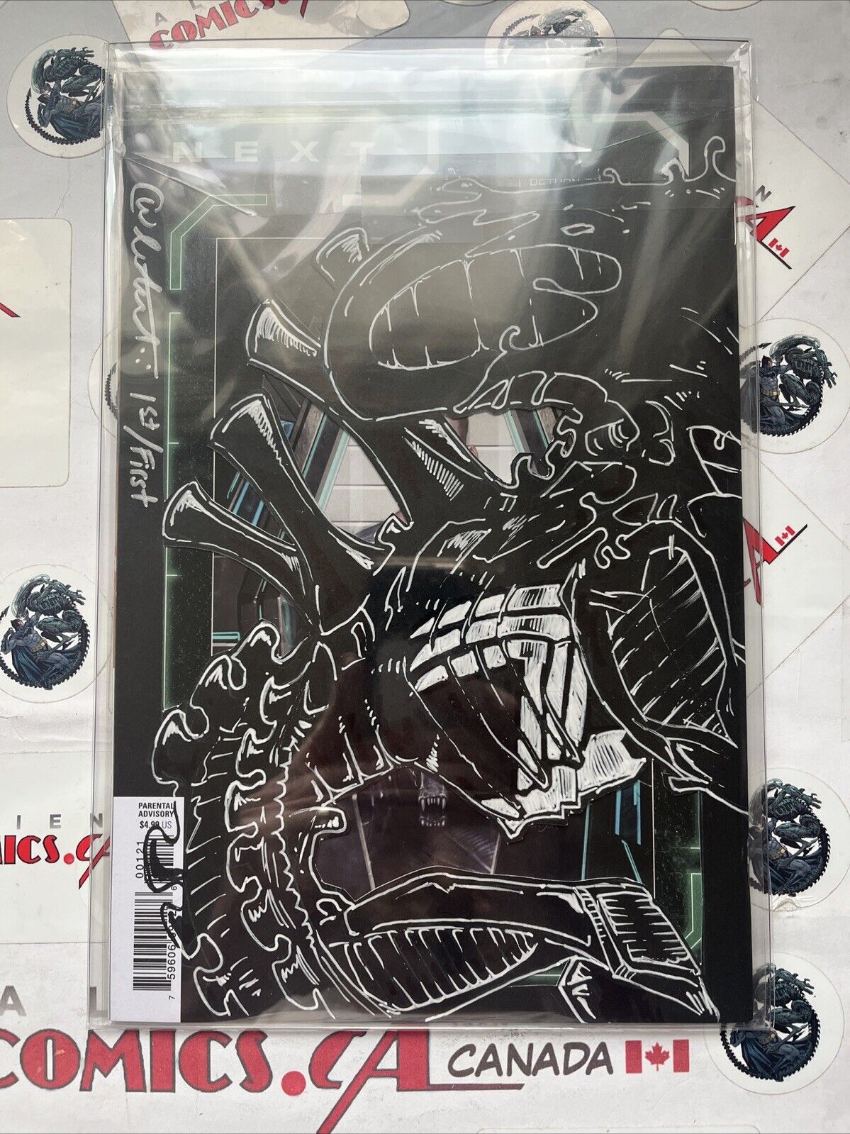 ALIEN 1 Blank Venom Custom Wraparound Die-Cut Chris Whitehead w/COA HIGH GRADE