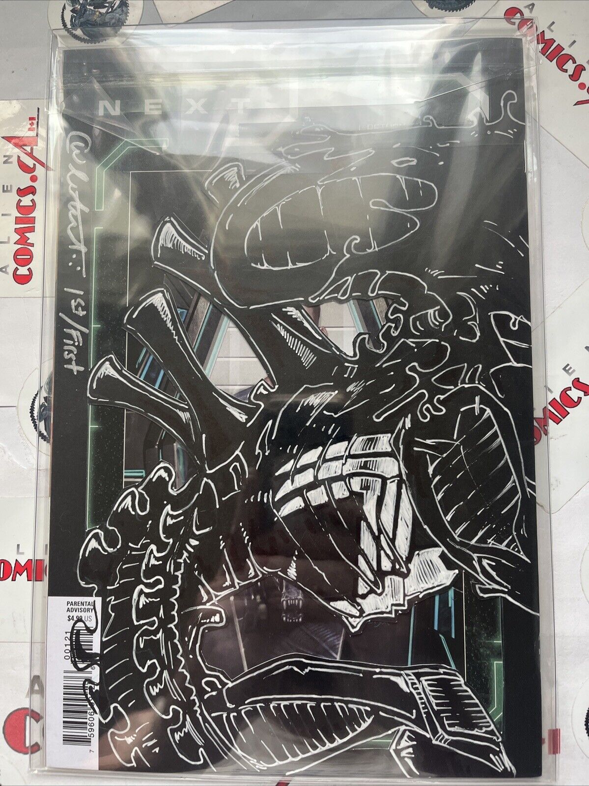 ALIEN 1 Blank Venom Custom Wraparound Die-Cut Chris Whitehead w/COA HIGH GRADE