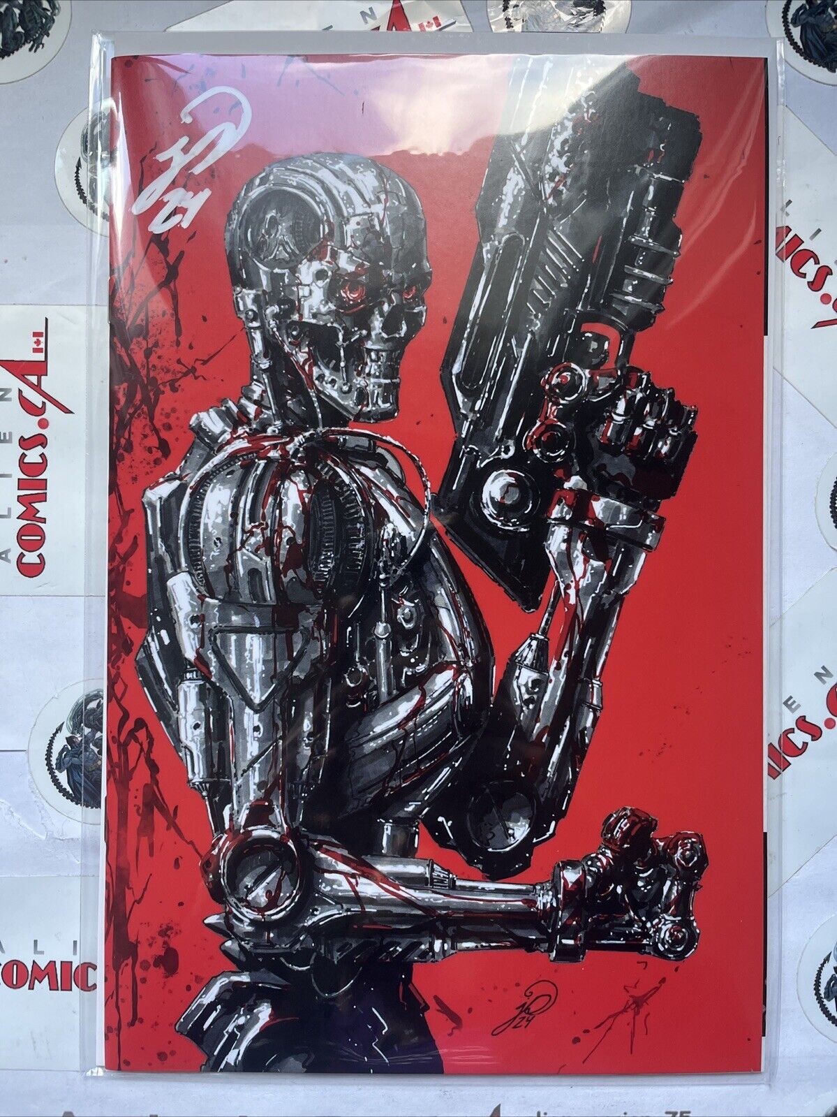 THE TERMINATOR 1 Johnny Desjardins Blood Red NYCC 2024 Exclusive Variant Signed