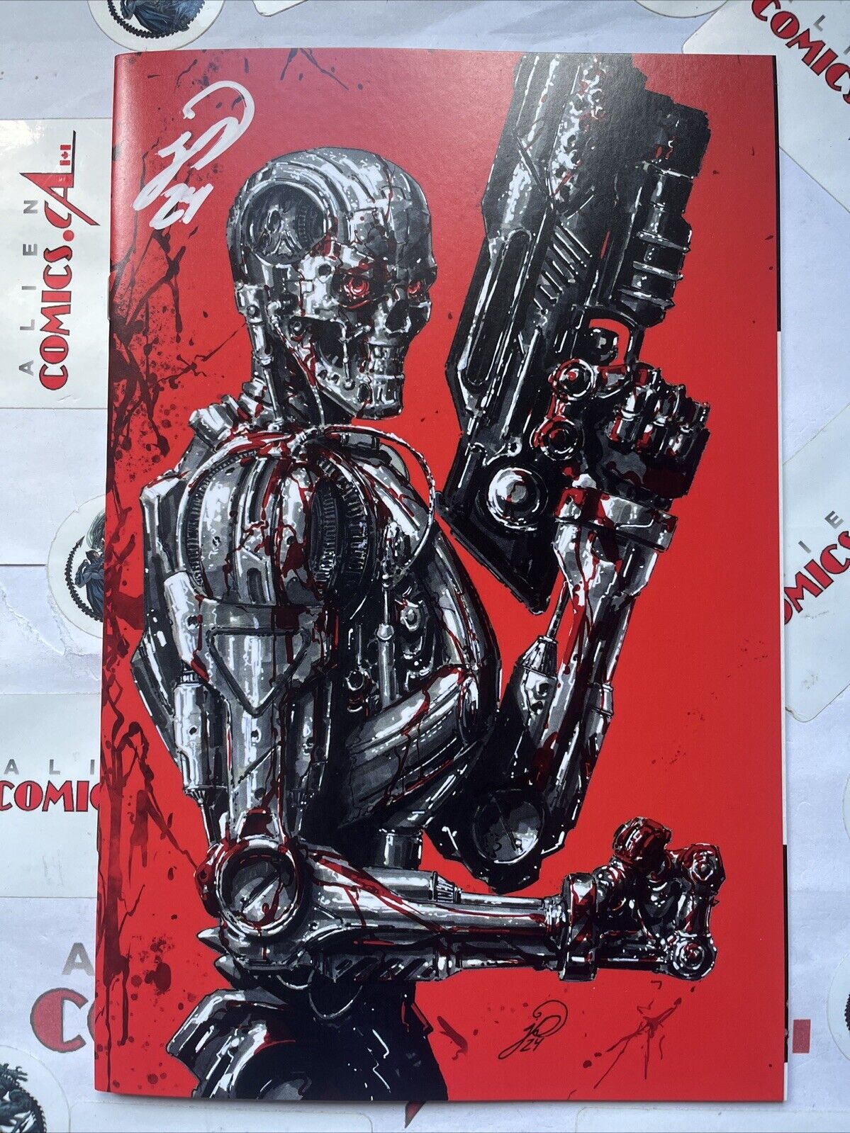 THE TERMINATOR 1 Johnny Desjardins Blood Red NYCC 2024 Exclusive Variant Signed