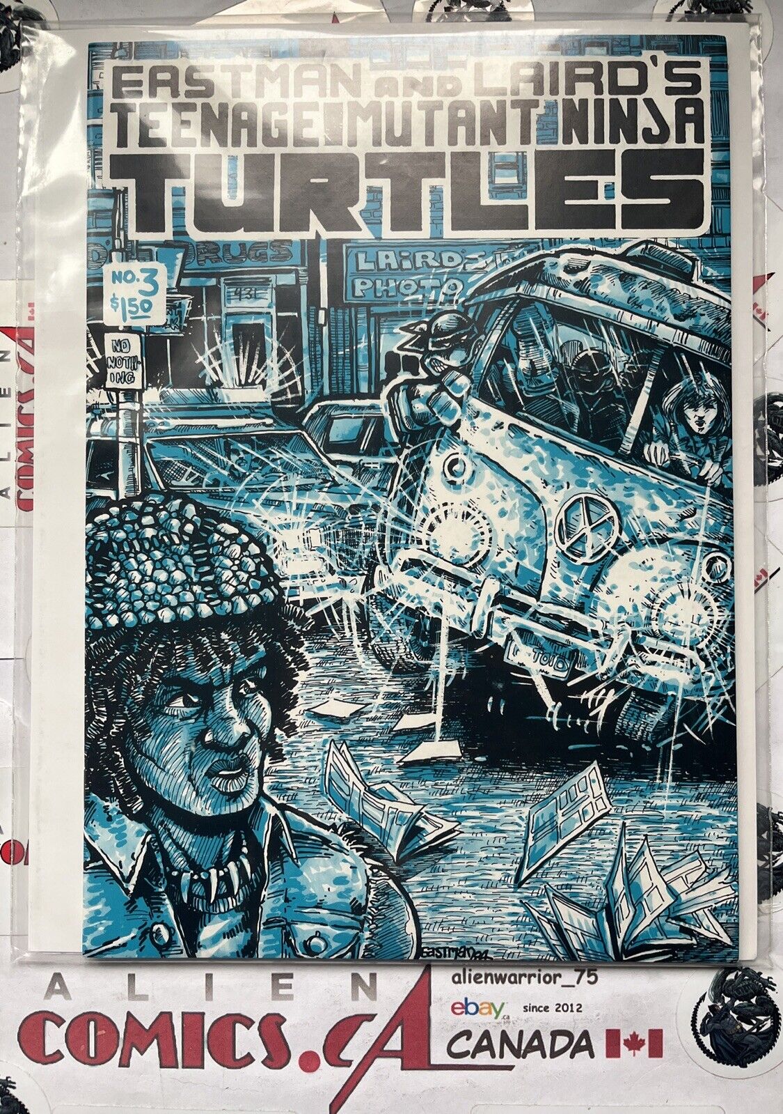 TEENAGE MUTANT NINJA TURTLES 3 Mirage 1985 Mfg. ERROR Double Cover! HIGH GRADE🔑