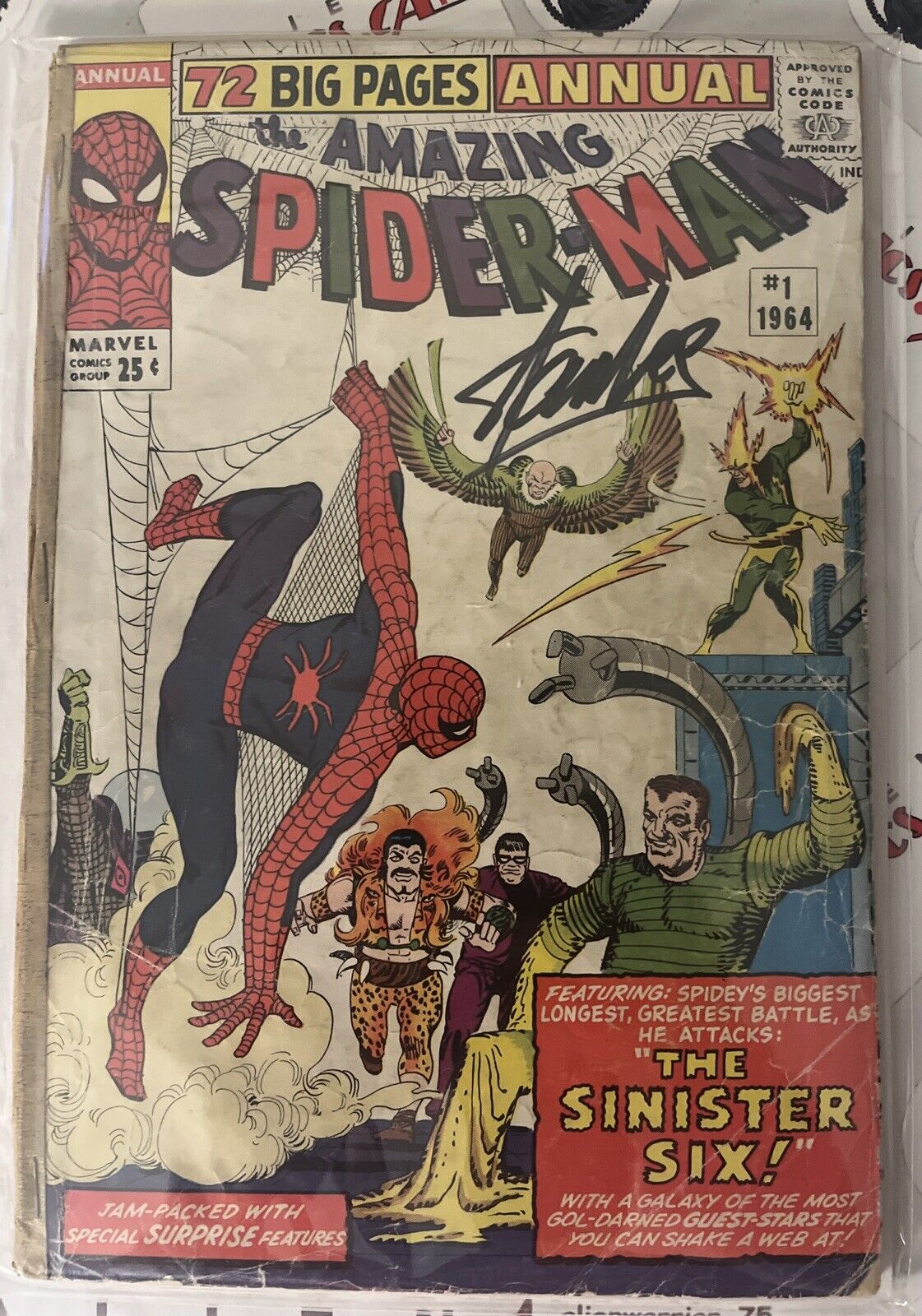 AMAZING SPIDER-MAN 1 ANNUAL Canadian Variant 1st app. Sinister 6 Signed Stan Lee