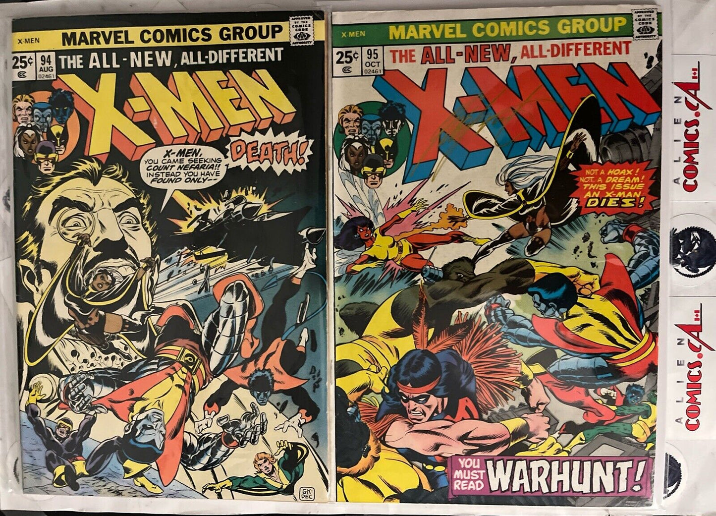 X-MEN 94 & 95 New Team Begins Signed Chris Claremont No COA 4th Wolverine KEYS🔑