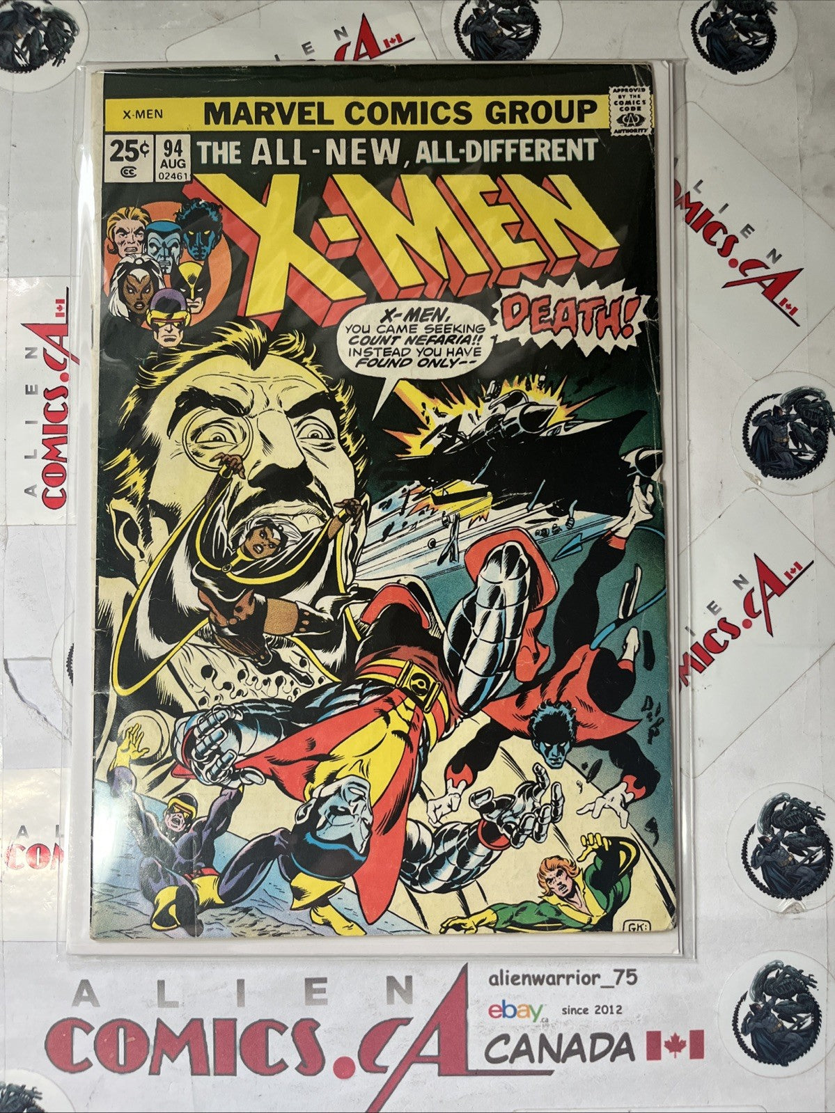 UNCANNY X-MEN 94 Marvel Comics 1975 New Team app. 1st Chris Claremont Story KEY