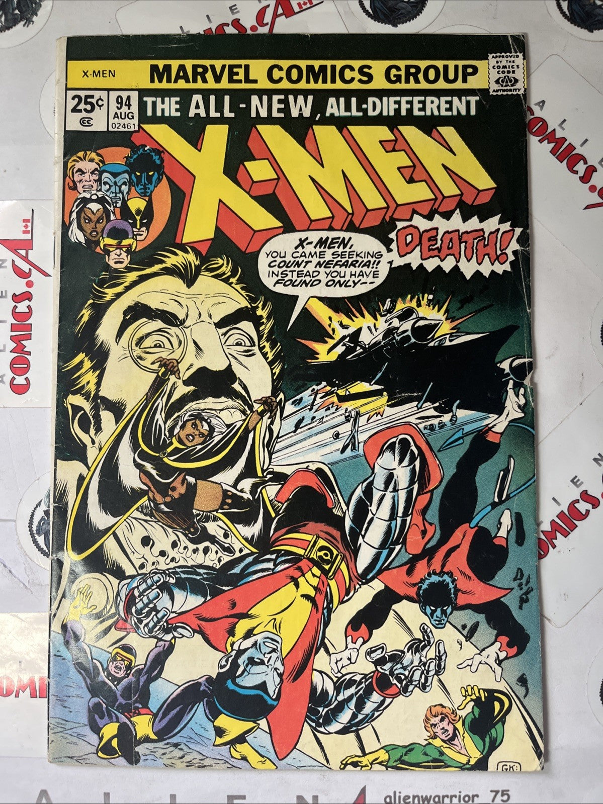 UNCANNY X-MEN 94 Marvel Comics 1975 New Team app. 1st Chris Claremont Story KEY