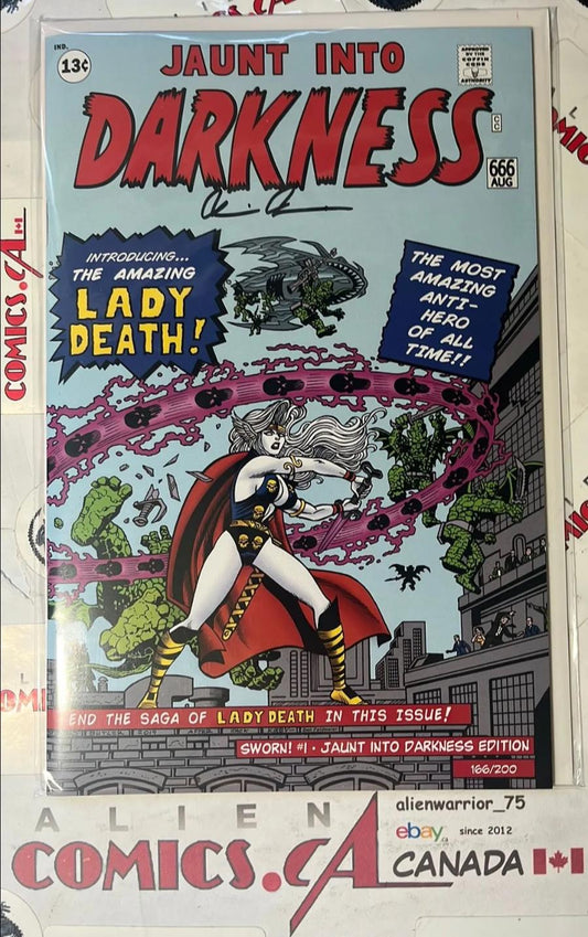 LADY DEATH: Jaunt into Darkness 666 Journey Into Mystery 83 Variant Signed w/COA