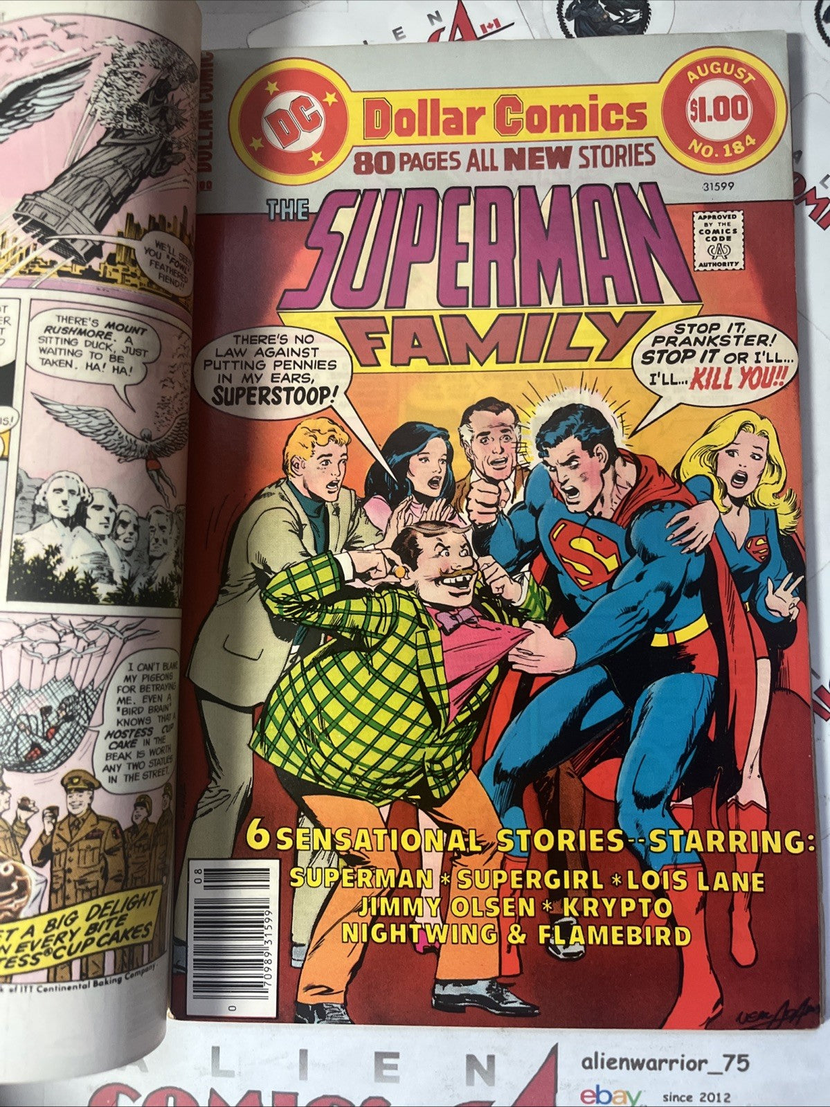 SUPERMAN FAMILY 184 DC Comics 1979 Neal Adams Manufacturing ERROR TRIPLE Cover!