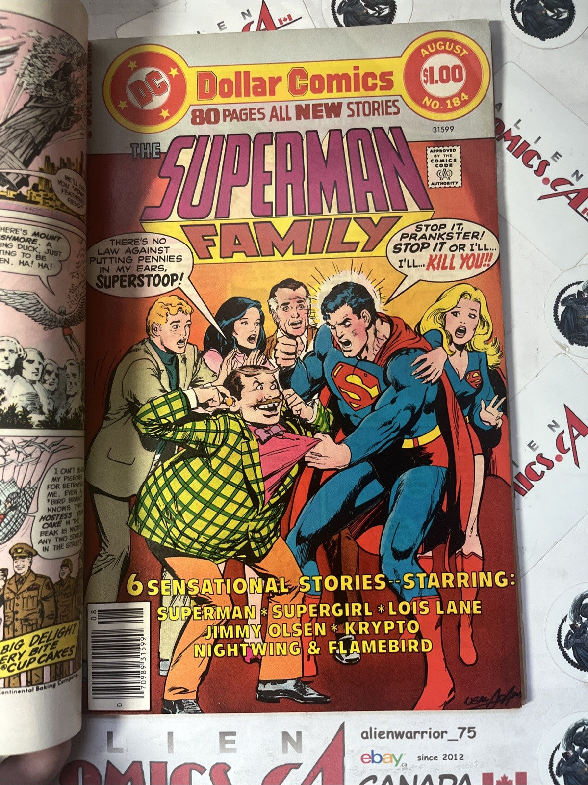 SUPERMAN FAMILY 184 DC Comics 1979 Neal Adams Manufacturing ERROR TRIPLE Cover!