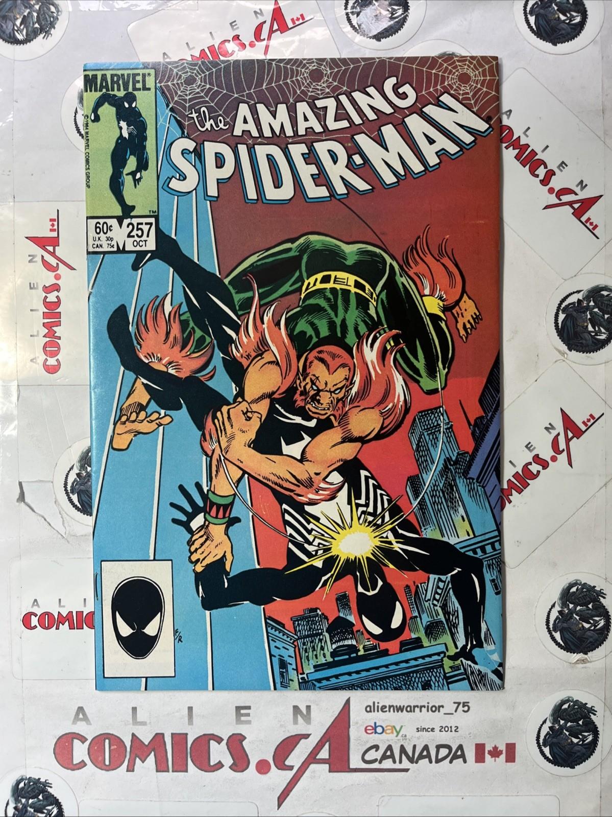 AMAZING SPIDER-MAN 257 Marvel 1984 2nd app Puma Manufacturing ERROR Double Cover