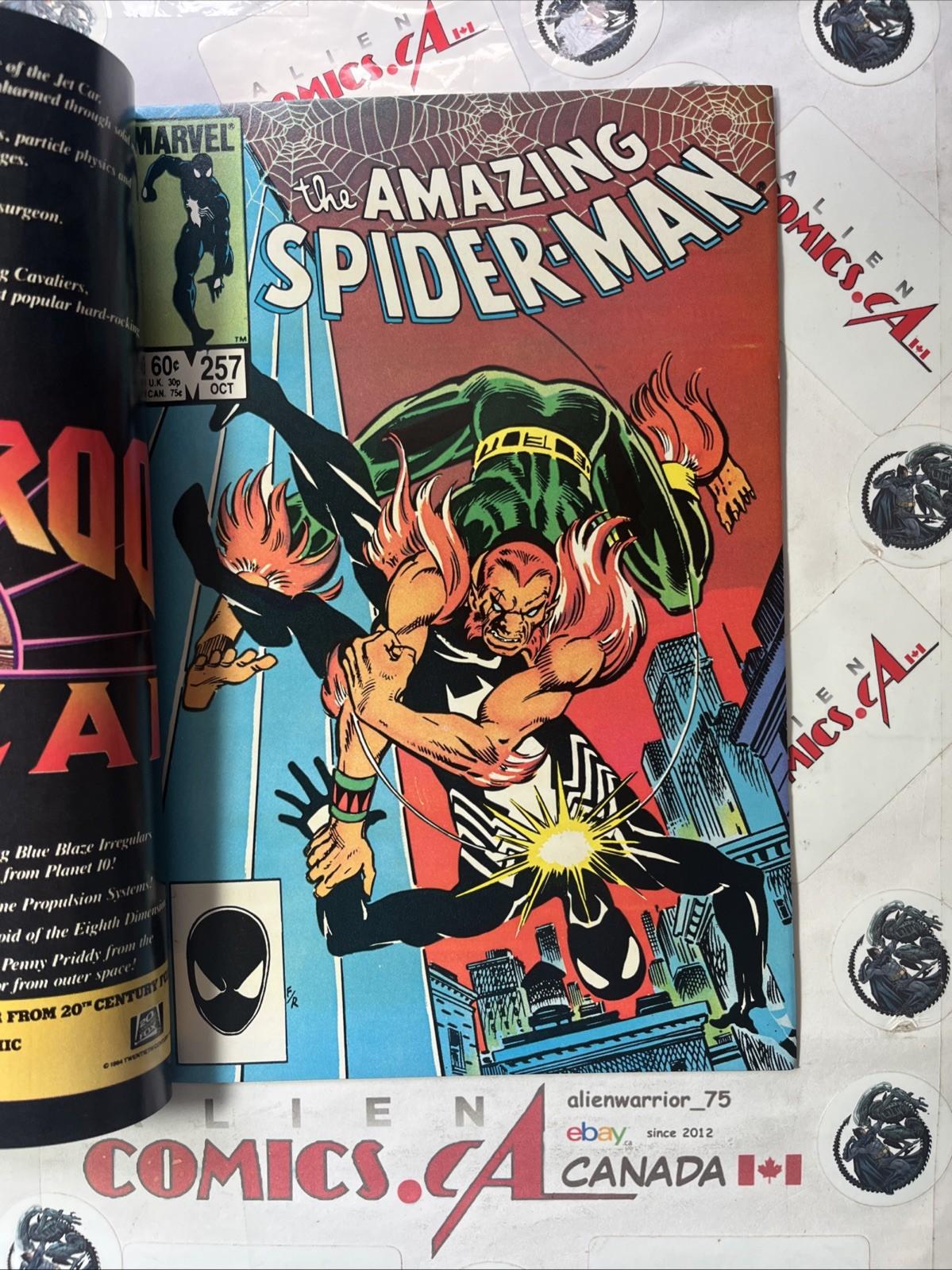 AMAZING SPIDER-MAN 257 Marvel 1984 2nd app Puma Manufacturing ERROR Double Cover