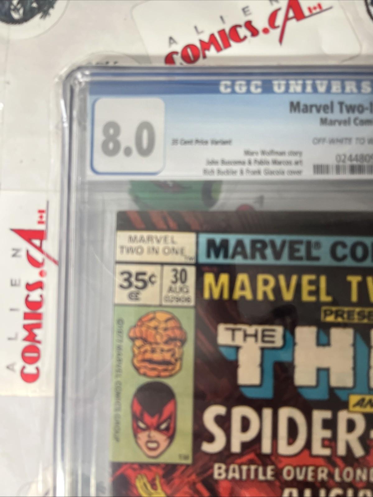 MARVEL TWO-IN-ONE 30 Marvel 1977 35¢ price variant CGC 8.0 VF Scarce HIGH GRADE