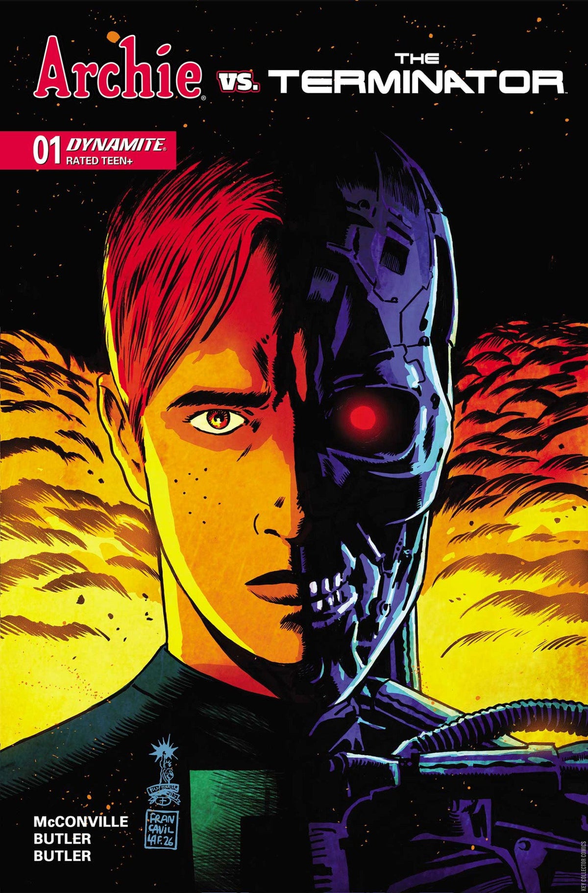Archie vs. THE TERMINATOR (#1A Marvel 2026 Francesco Francavilla Cover Split Archie/Terminator NM)