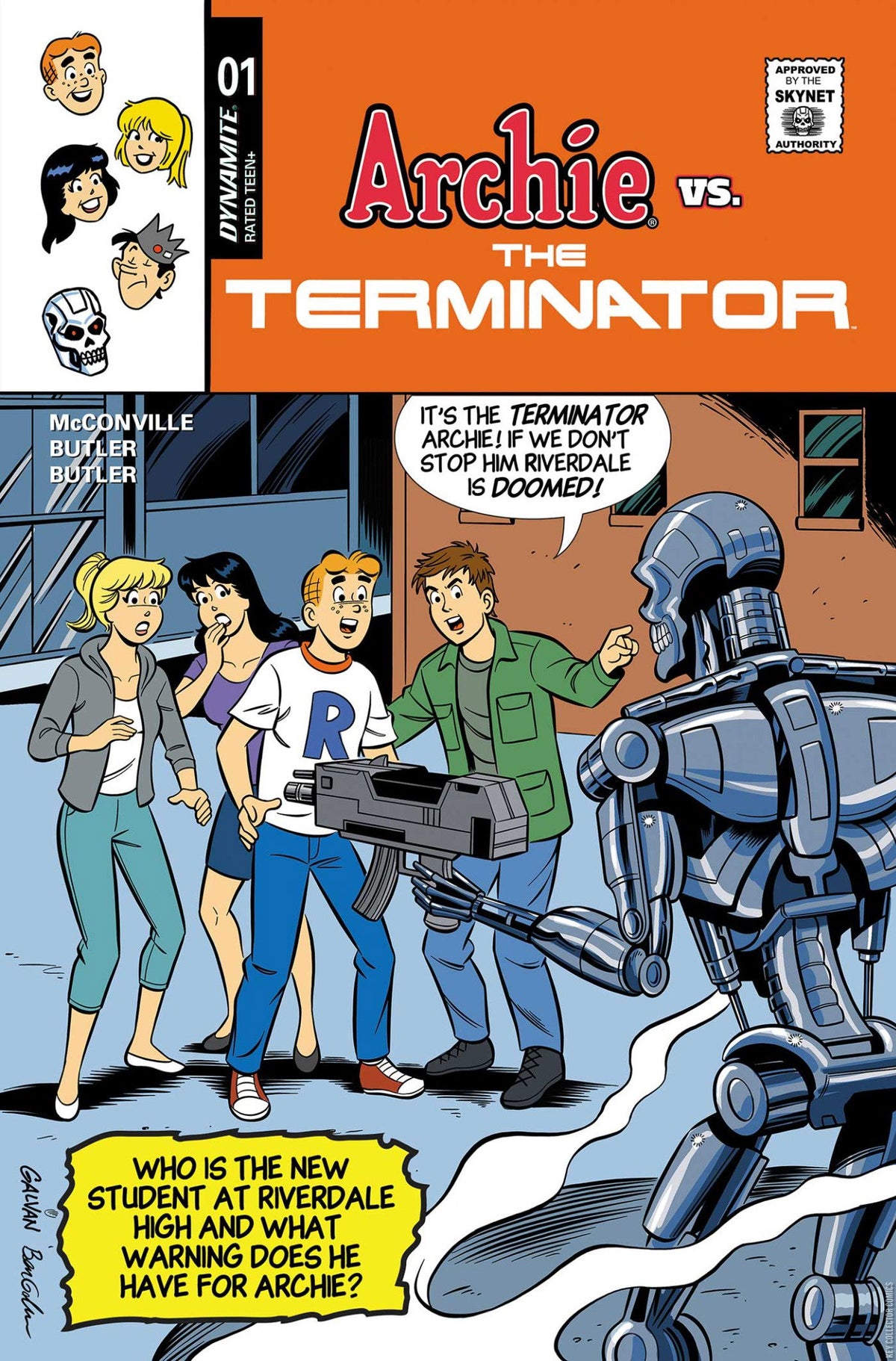Archie vs. THE TERMINATOR (#1C Marvel 2026 Bill Galvan Classic T-800 Visits Riverdale Variant NM)