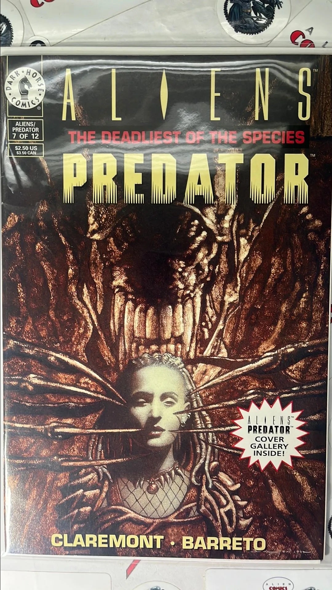 ALIENS vs. PREDATOR: Deadliest of the Species (#7 Dark Horse 1994 Cover Gallery Insert NM)