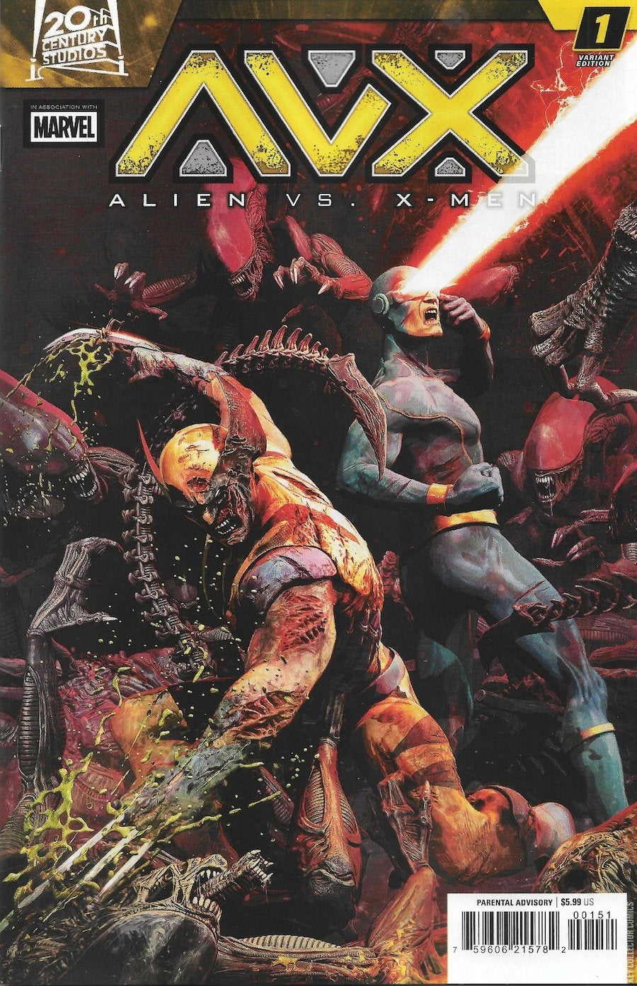 AVX: ALIEN vs. X-MEN (#1B Marvel 2026 Bjorn Barends Variant Wolverine & Cyclops NM)