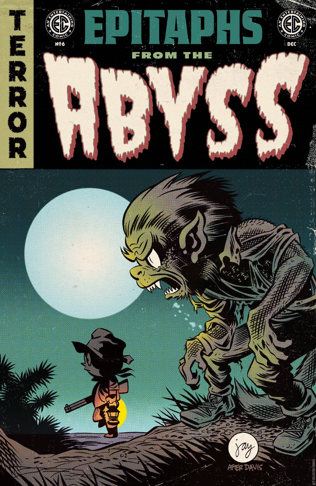 Epitaphs from the Abyss (#6C EC/Oni Press 2024 TERROR Jay Stephens 1:10 Variant Werewolf Behind Hunter Full Moon NM)