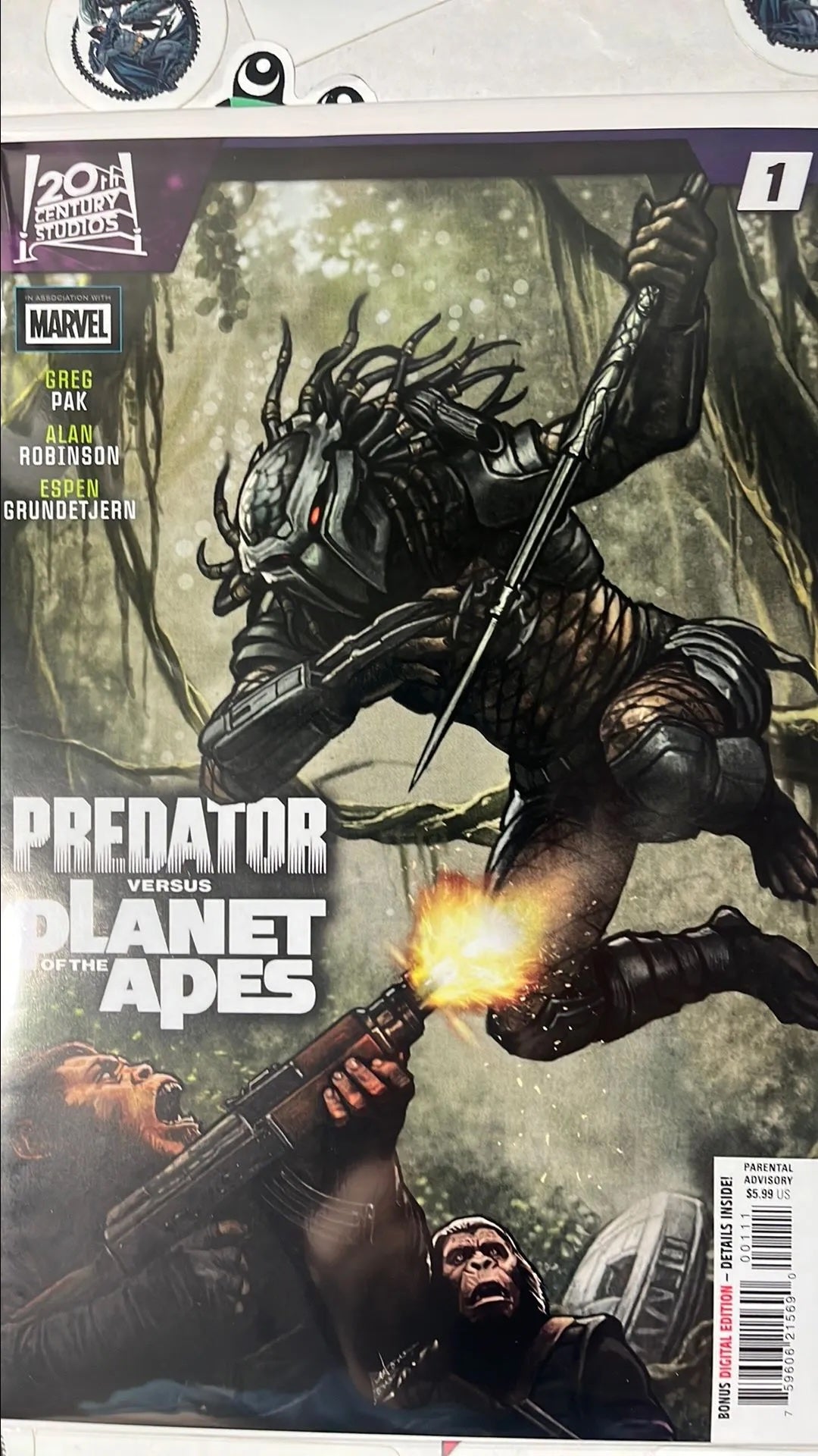 PREDATOR vs. The Planet of the Apes (#1 Marvel 2026 1st meeting PREDATOR vs. The Planet of the Apes NM)