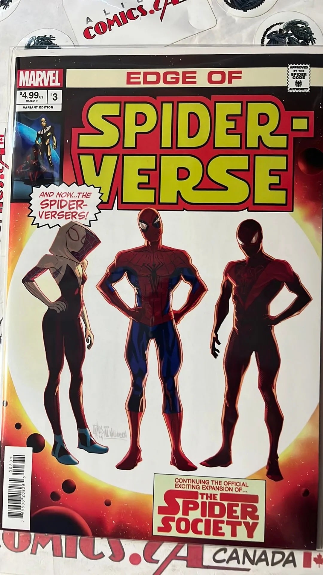 Edge of Spider-verse (#3W Marvel 2024 Pete Woods Star Wars 42 Homage Variant NM)