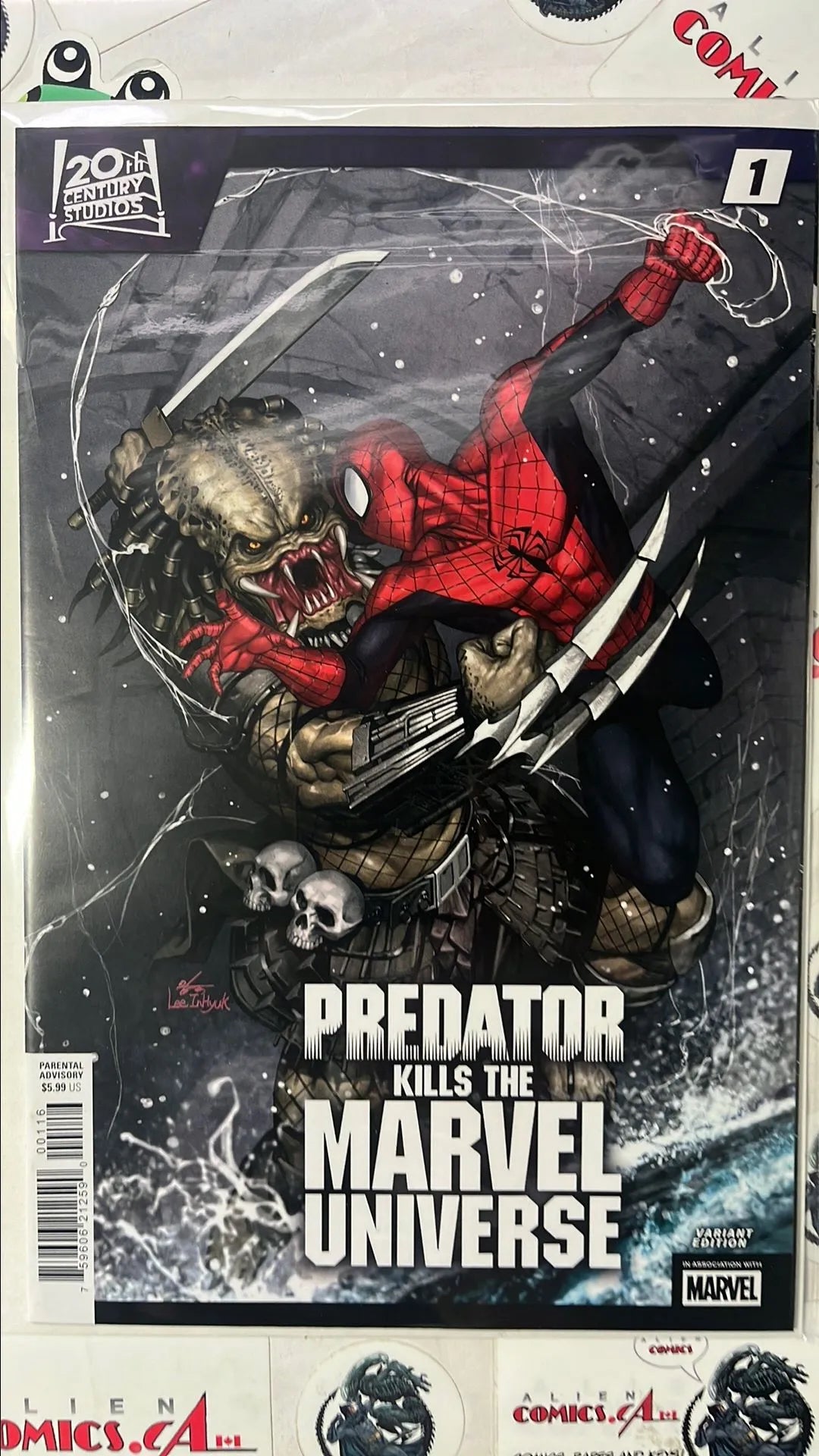 PREDATOR kills the Marvel Universe (#1L Marvel 2023 InHyuk Lee 1:25 Variant PREDATOR vs. Spider-man NM HTF)