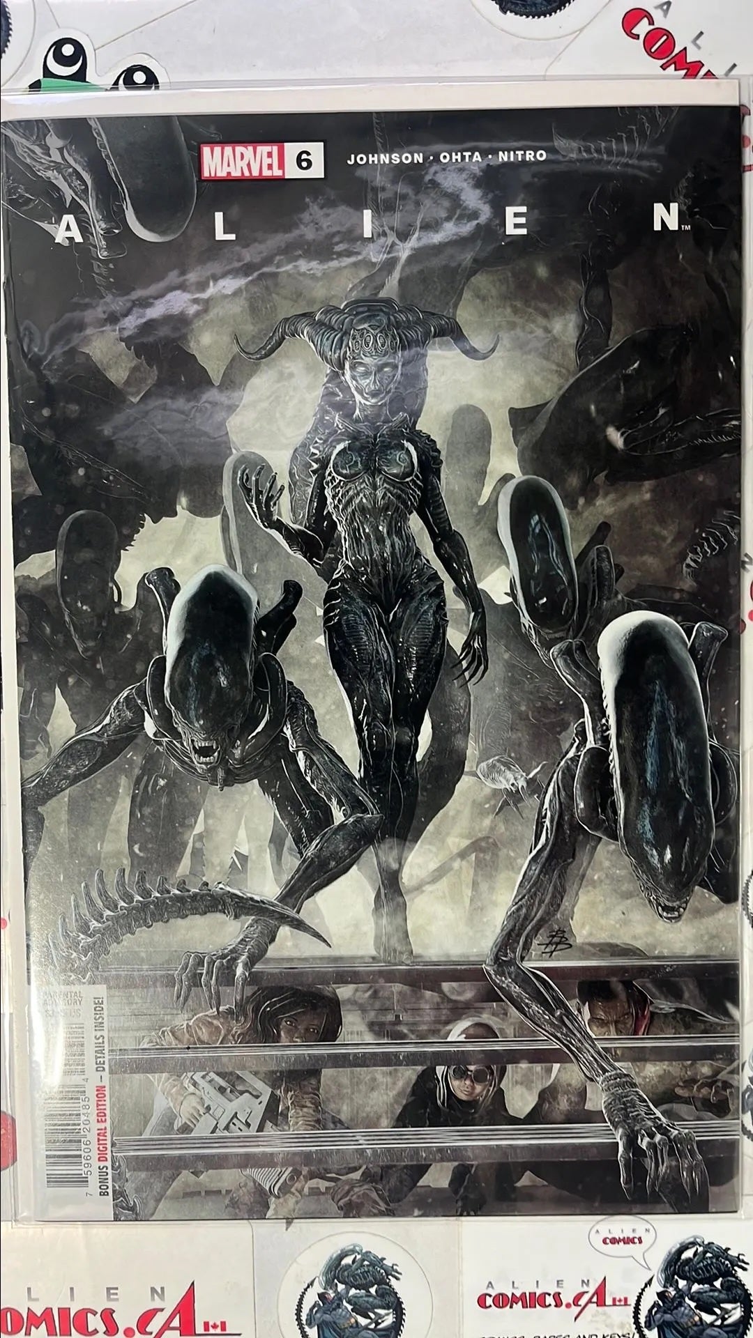 ALIEN (#6 Marvel 2023 Bjorn Barends Cover Female Xenomorph Figure NM)