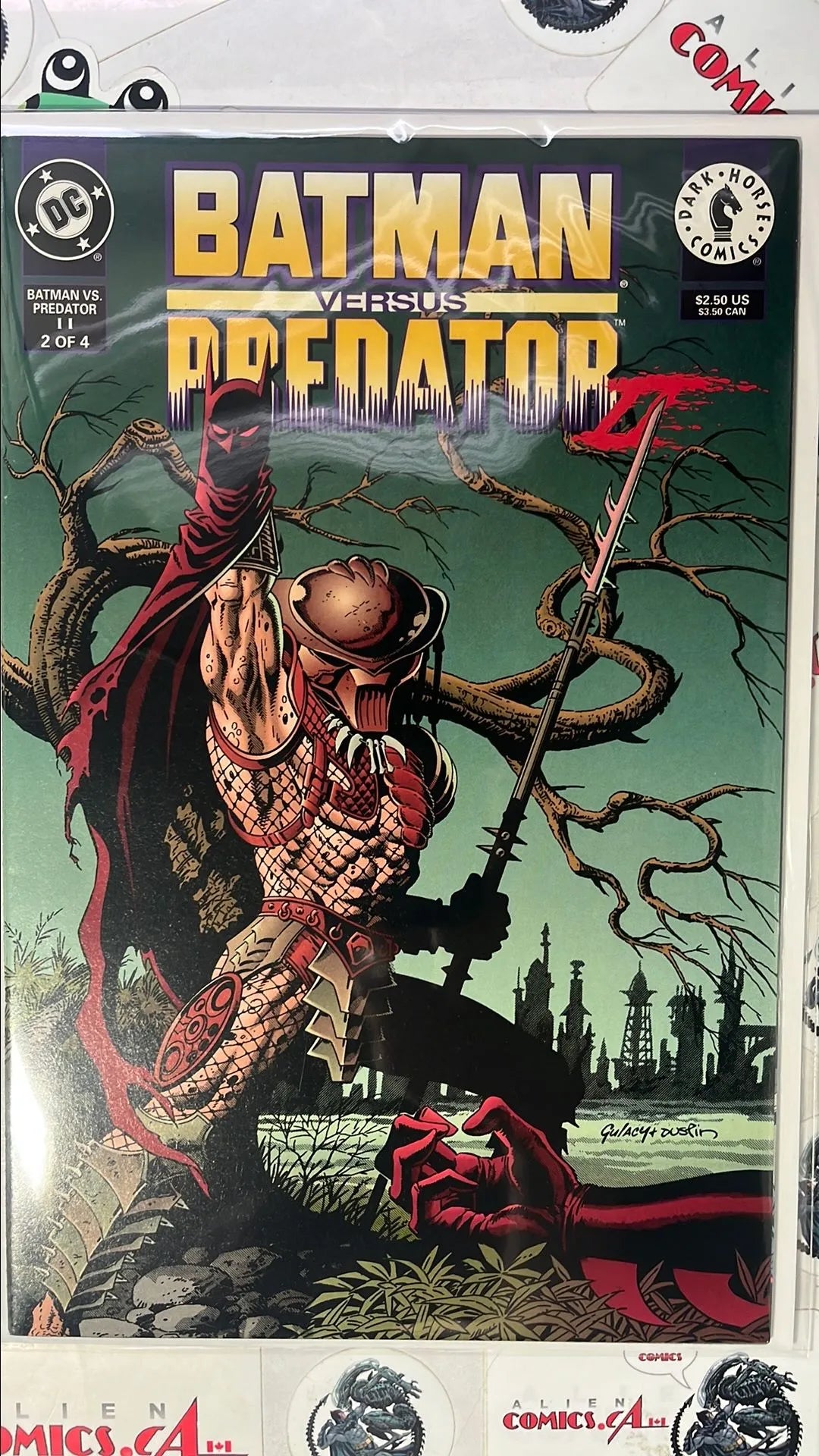 Batman vs. PREDATOR II (#2 Dark Horse/DC Crossover 1995 Paul Gulacy & Butch Guice Cover NM)