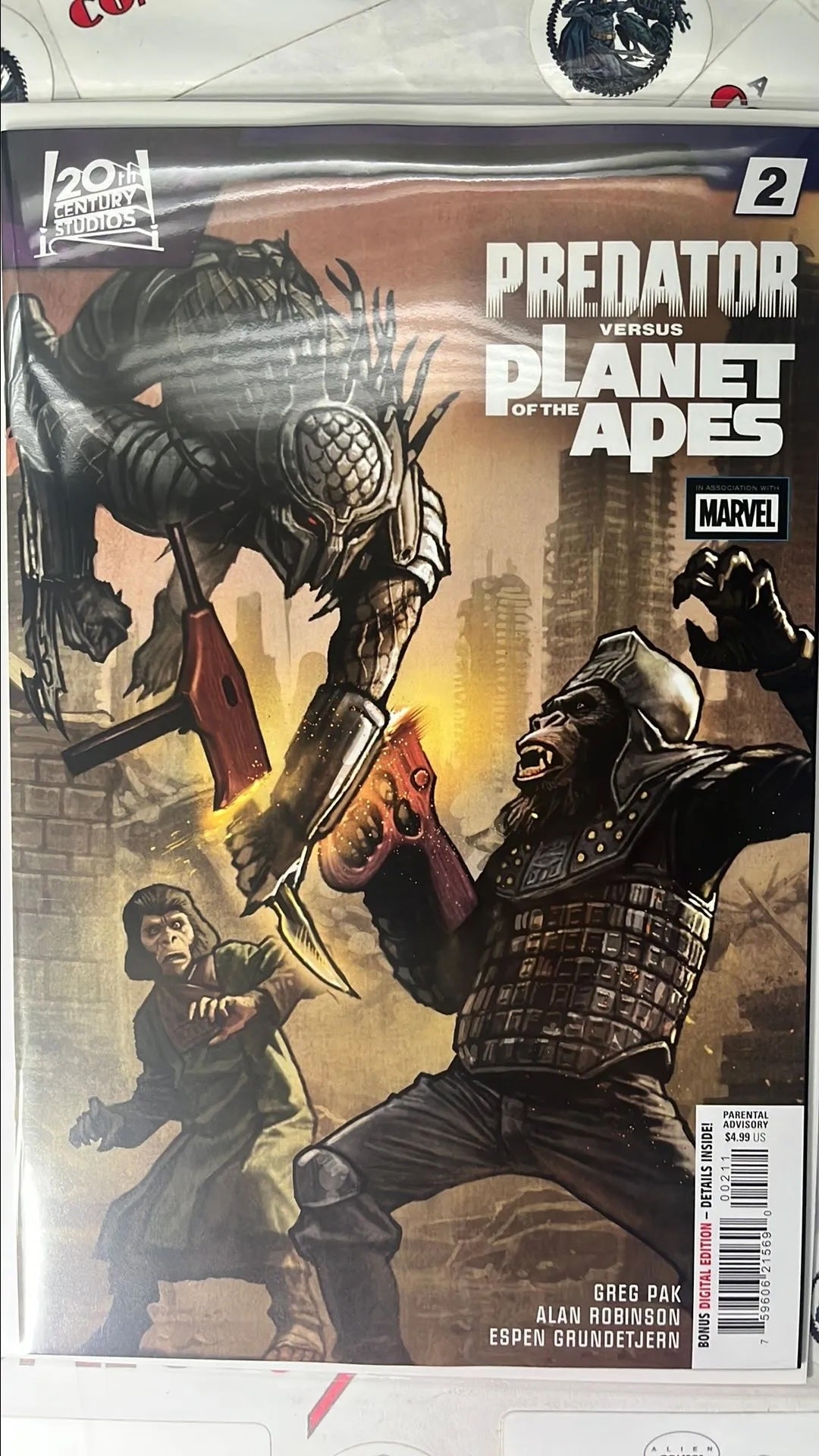 PREDATOR vs. The Planet of the Apes (#2 Marvel 2026 Stonehouse Cover NM)