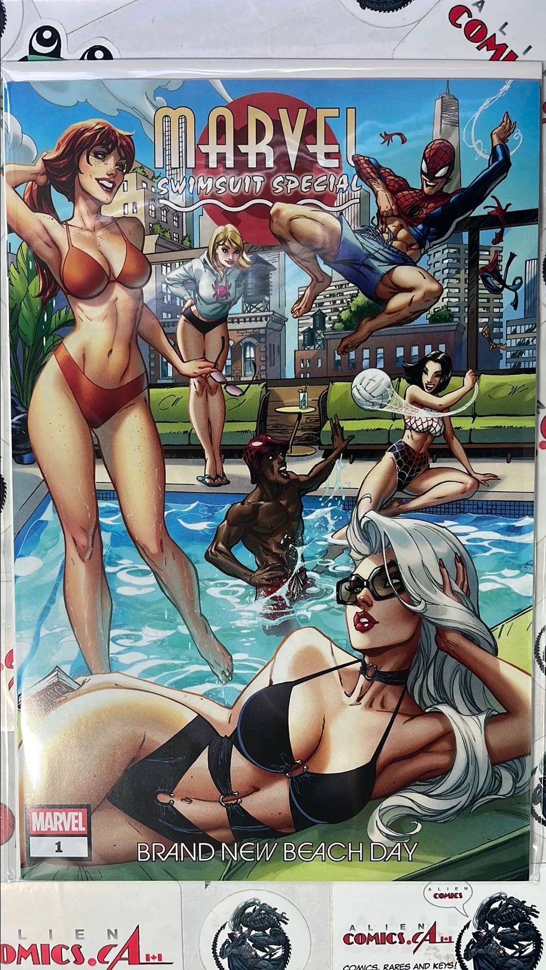 Marvel Swimsuit Special: Brand New Beach Day (#1C Marvel 2026 J. Scott Campbell Wraparound Cover NM)