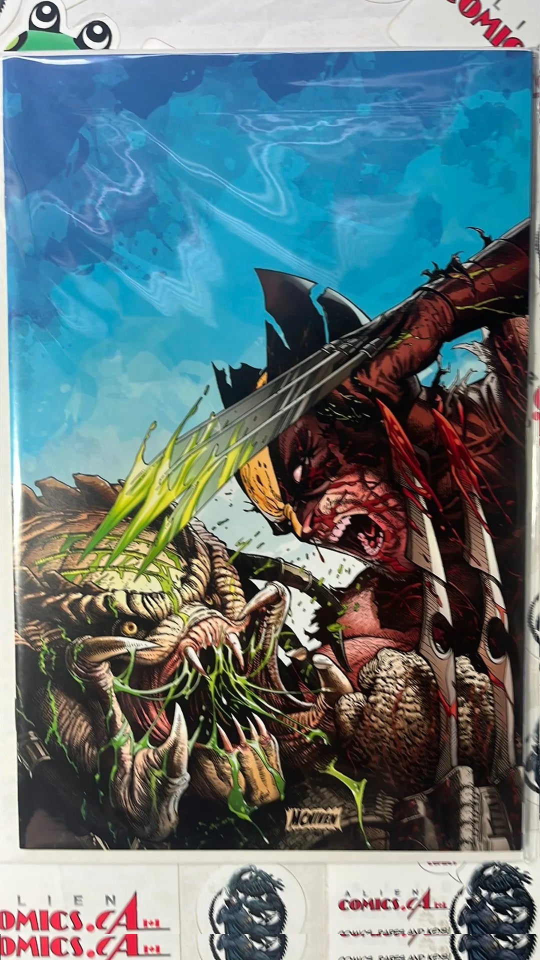 PREDATOR vs. Wolverine (#1SM Marvel 2023 2nd Printing Steve McNiven 1:25 Virgin Variant HTF NM)