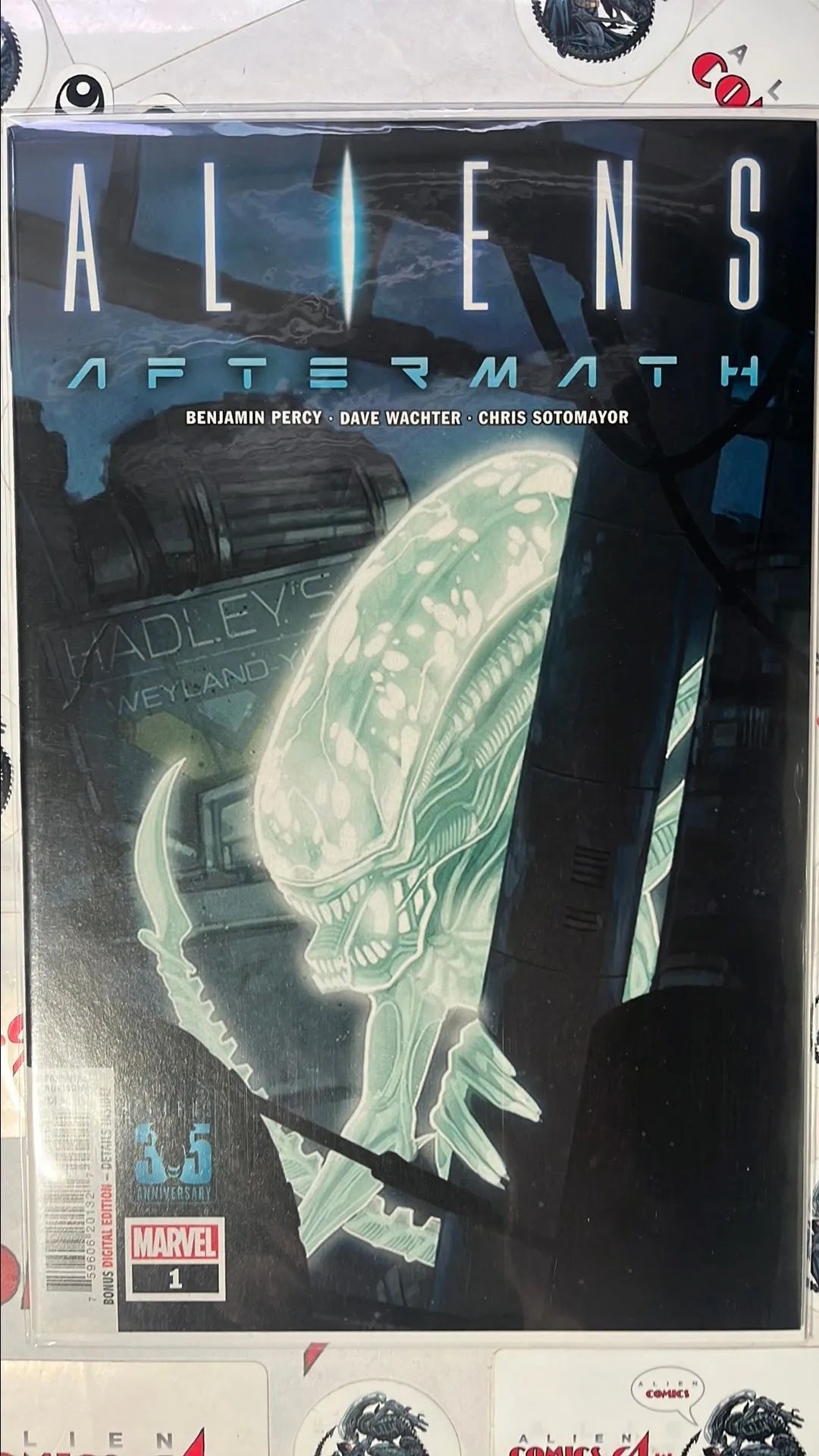 ALIENS: Aftermath (#1 Marvel 2021 Phil Noto Cover One-shot celebration of Aliens that have happened after the events of the movie at Hadley's Hope NM)