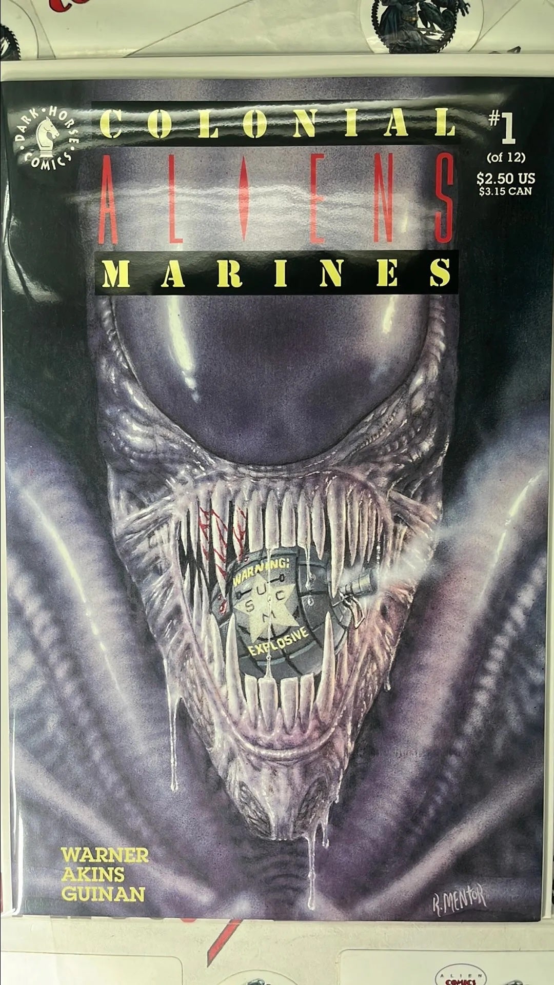 ALIENS: Colonial Marines (#1 Dark Horse Comics 1993 Robert Mentor Cover 1st app. Carmen Vasquez First Issue Printing Error 1 of 12 NM)