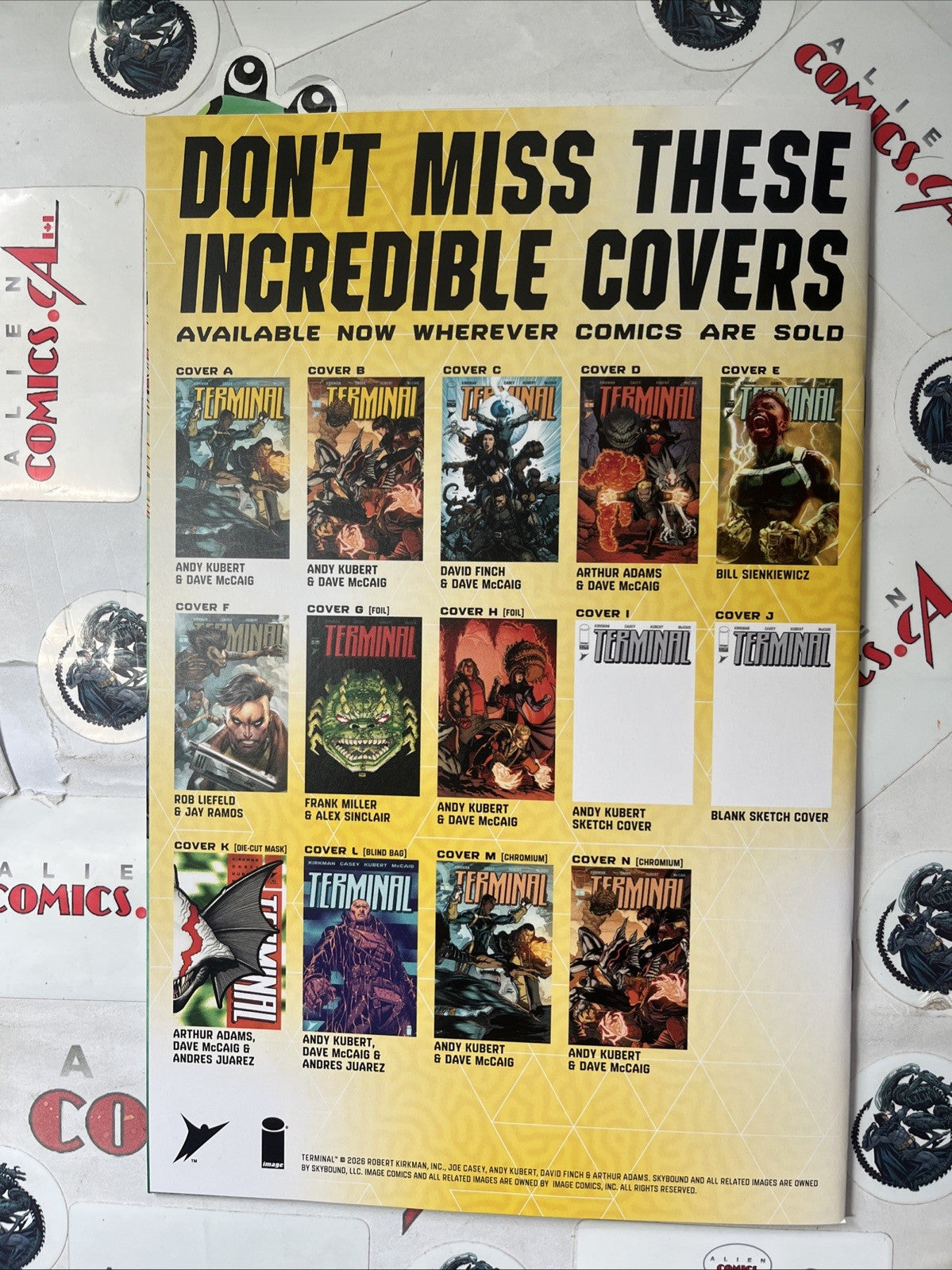 Terminal (#1 Image 2026 2nd Printing Leonardi Red Background Alien Variant 1st app. Marilyn Howe, Blaster, Imp, Crusher, Ethan, Theed, Maculox, Breaker, Thrasher, Racer, 1st cameo app. Pahntasm, Tyler, Minotaur, Siren, Goblin & Lilith VF+)