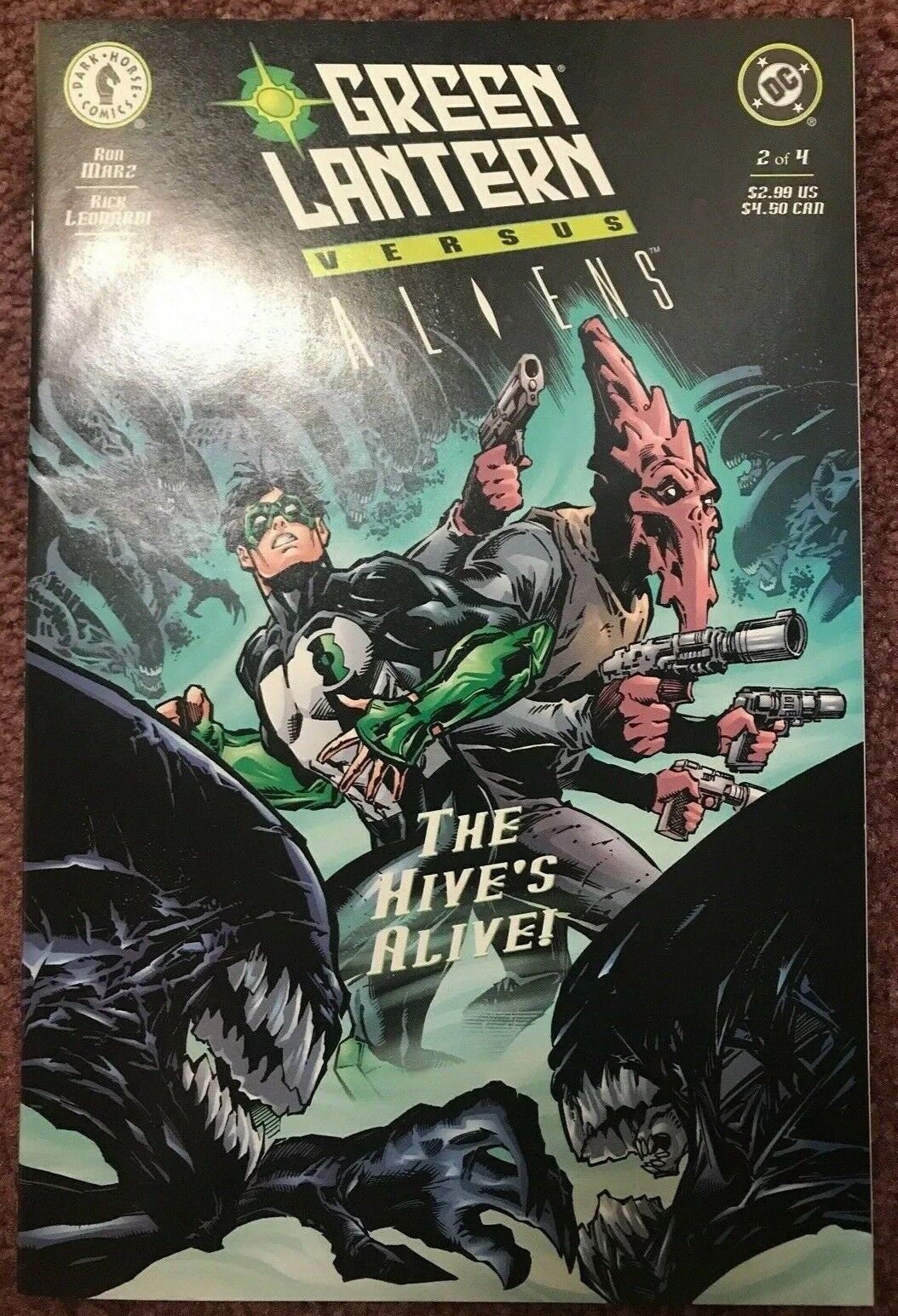 GREEN LANTERN vs. ALIENS 2 Dark Horse / DC Comics 2000 Crossover RARE HIGH GRADE - aliencomics.ca
