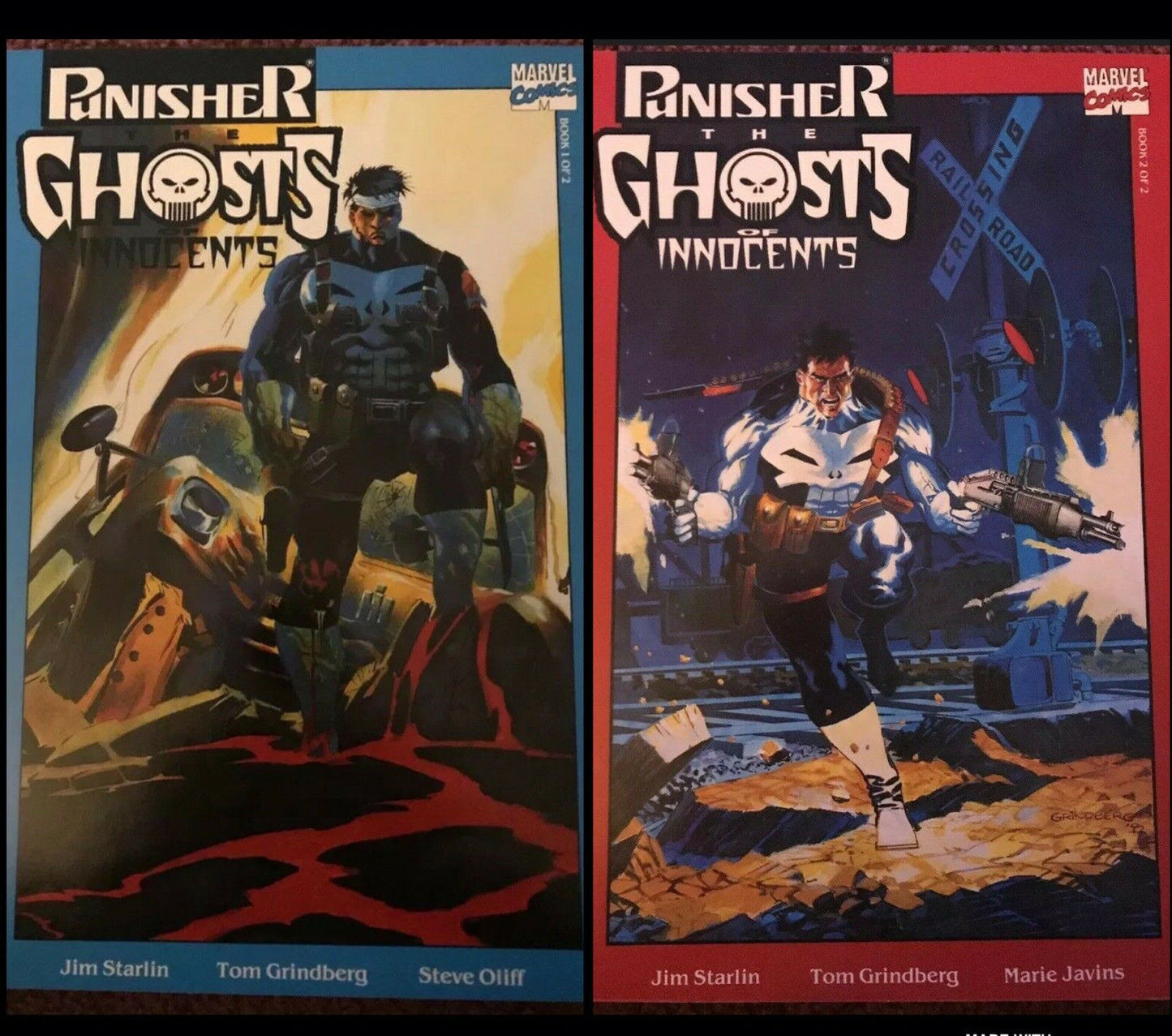 PUNISHER: Ghosts of Innocents Marvel Comics 1993 Complete 2-Book Lot HIGH GRADE - aliencomics.ca