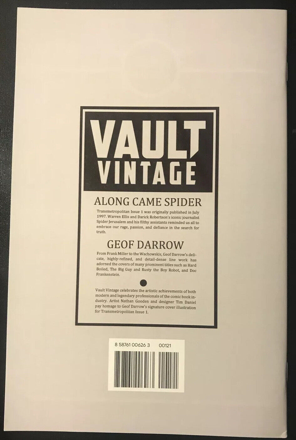 TEST 1B Homage Variant Vault 2019 Bodyhacker Corporate Asset HIGH GRADE - aliencomics.ca