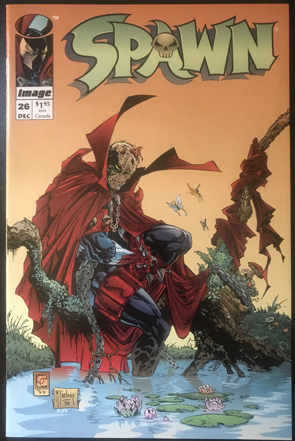 SPAWN 26 Image Comics 1994 Todd McFarlane 2-Page Pin-Up 1st Printing HIGH GRADE - aliencomics.ca