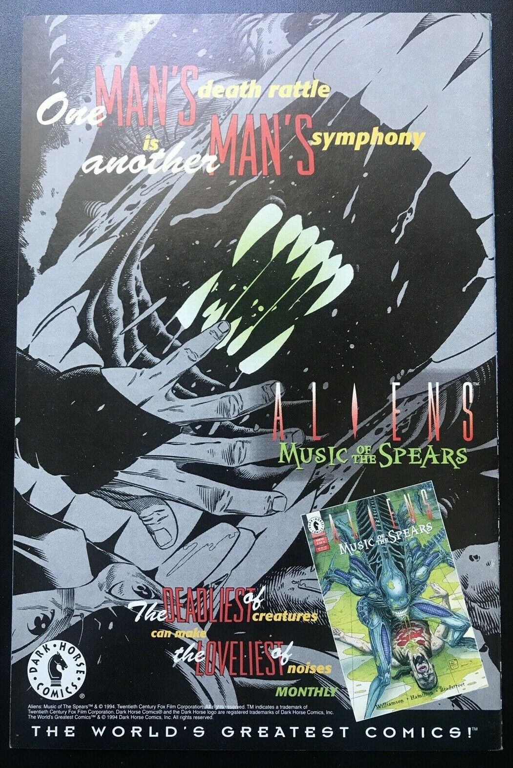 Dark Horse Comics 19 Dark Horse 1994 2nd app X, ALIENS and STAR WARS HIGH GRADE - aliencomics.ca