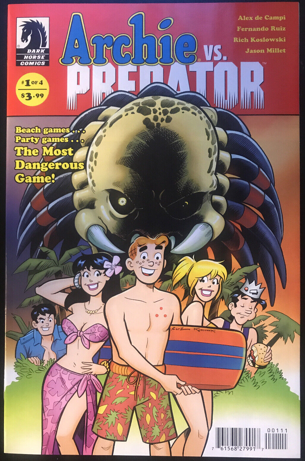 ARCHIE vs. PREDATOR Complete A Variants 4-Book Lot Dark Horse 2015 HIGH GRADE - aliencomics.ca