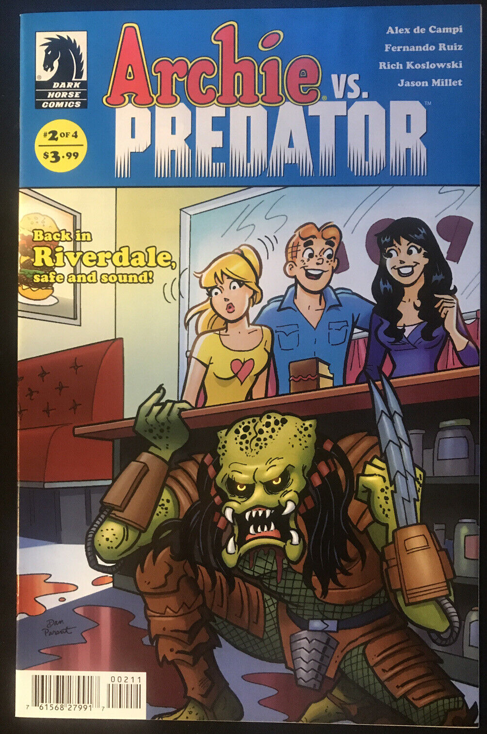 ARCHIE vs. PREDATOR Complete A Variants 4-Book Lot Dark Horse 2015 HIGH GRADE - aliencomics.ca