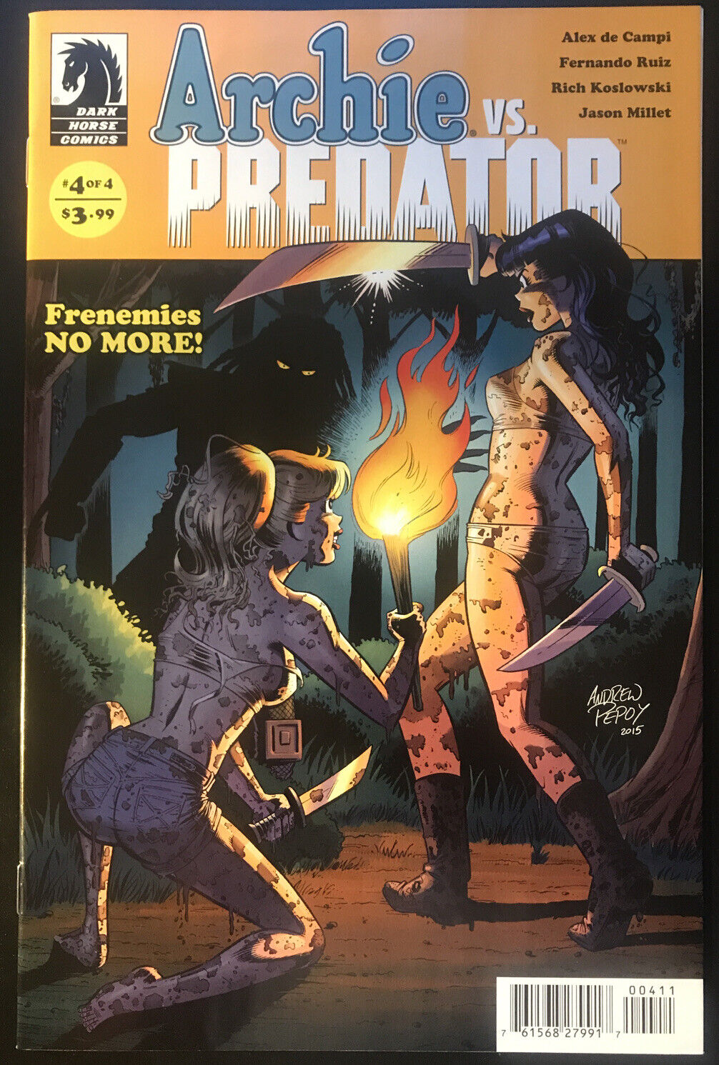 ARCHIE vs. PREDATOR Complete A Variants 4-Book Lot Dark Horse 2015 HIGH GRADE - aliencomics.ca