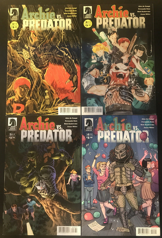 ARCHIE vs. PREDATOR Complete B Variants 4-Book Lot Dark Horse 2015 HIGH GRADE - aliencomics.ca