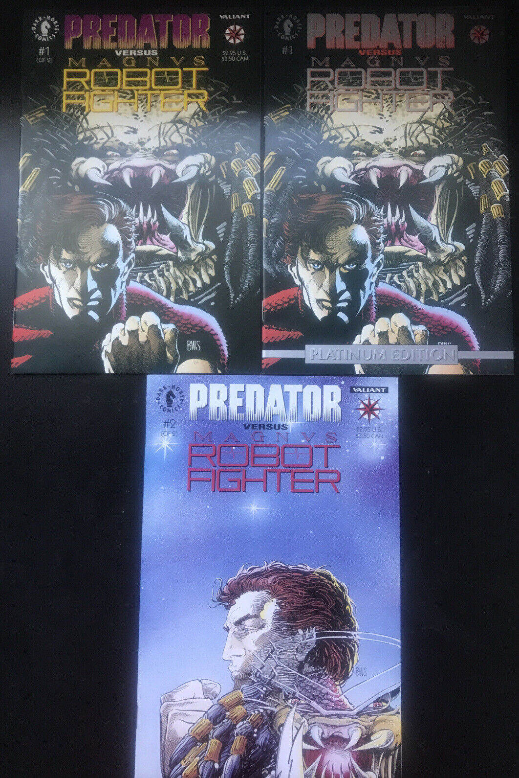 PREDATOR vs Magnus Robot Fighter Complete Platinum Variant 3-Book Lot HIGH GRADE - aliencomics.ca